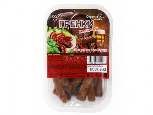 Сыр к пиву: Сурские гренки Баварские колбаски (100 гр)