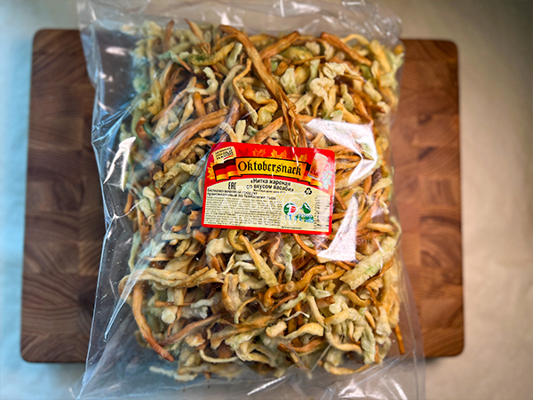Нитка ЖАРЕНАЯ "Васаби" Oktobersnack 1 кг (сырный продукт) в Норильске