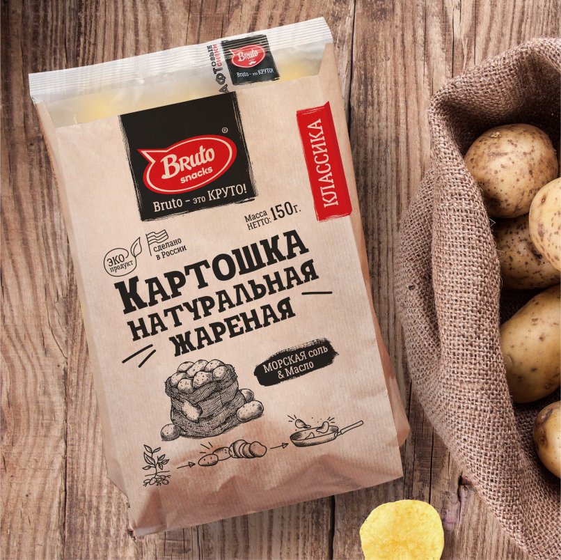 Картофель «Бруто» с солью 130 гр. в Норильске